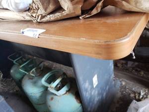 lot 54 image: Wood Conference Table Approx. 66x30 with Metal Base