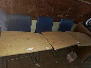 lot 146 image: Three School Desks