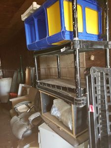 lot 143 image: Plastic Shelves 36x18x69 Plus File Cabinet