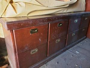 lot 137 image: Wooden File Cabinet Credenza 78x20x31