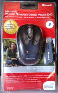 lot 3 image: Microsoft Wireless Notebook Optical Mouse 3000 PC  Mac - USB New ($30.00 RETAIL)