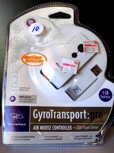 lot 10 image: New Gyration GYROTRANSPORT PRO AIR MOUSE CONTROLLER Presenter USB 2 GB 100 ft