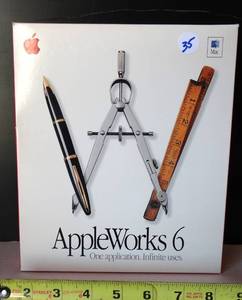 lot 35 image: NIB - VINTAGE AppleWorks 6 for Mac OS CD Z691-2722-A