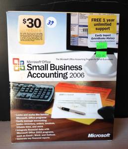 lot 39 image: BRAND NEW Microsoft Small Business Accounting 2006 - sealed and unused