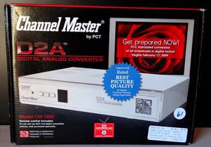 lot 61 image: Channel Master D2A Digital to Analog Converter New in Box w Remote Unused