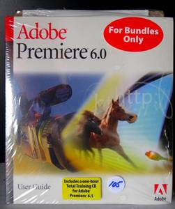 lot 105 image: ADOBE PREMIERE 6.0 TRAINING CD AND MANUAL - NEW & SEALED