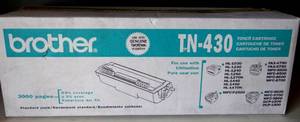 lot 191 image: Brother TN-430 TN430 Toner Cartridge GENUINE NEW