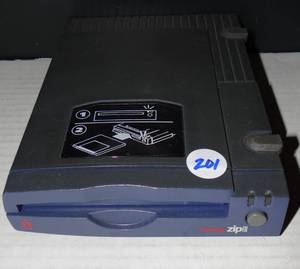 lot 201 image: Iomega Zip 100 Plus External Drive Portable Zip Drive No Power Supply