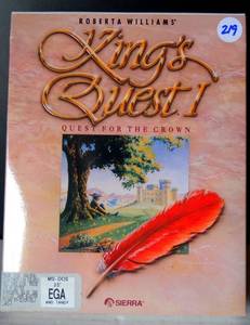 lot 219 image: VINTAGE SIERRA KINGS QUEST 1 3.5 EGA GAME - (CLASSIC - VERY COLLECTIBLE)