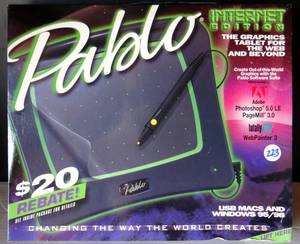 lot 223 image: VINTAGE NEW - Pablo Internet Edition Tablet, Pen, Cable Graphics 15 Pin Mac Windows 9598