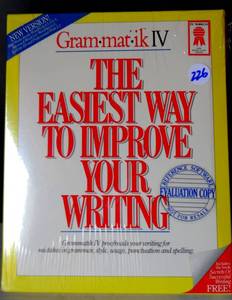 lot 226 image: NEW & SEALED - The Easiest Way to Improve Your Writing Grammatik Version IV
