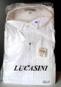 lot 237 image: LUCASINI TUXEDO SHIRT - SIZE 16 12 3435