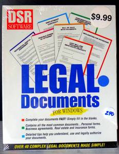 lot 240 image: VINTAGE NEW & SEALED - DSR SOFTWARE LEGAL DOCUMENTS