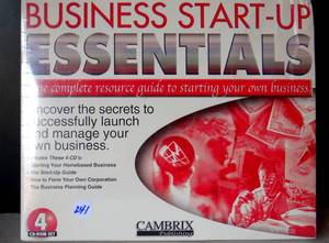 lot 241 image: VINTAGE NEW & SEALED - CAMBRIX BUSINESS START UP ESSENTIALS 4 CD SET