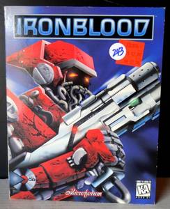 lot 243 image: VINTAGE NEW & SEALED - Iron Blood (1996) PC CD-ROM Big Box Vintage Windows Anime Action Game