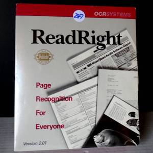 lot 247 image: VINTAGE OCR SYSTEMS rEAD rIGHT VERSION 2.01