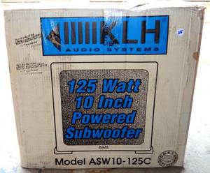 lot 248 image: KLH AUDIO ASW-10 POWERED SUBWOOFER 10 120 WATTS POWER
