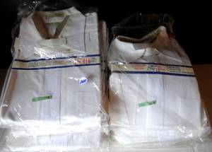 lot 264 image: LOT OF 10 - VINTAGE HILL & ARCHER MENS WHITE SHIRTS STILL NEW IN BAG - SIZE 18 3435