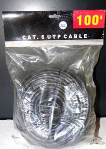 lot 266 image: NEW - 100 FOOT CAT 6 UTP CABLE