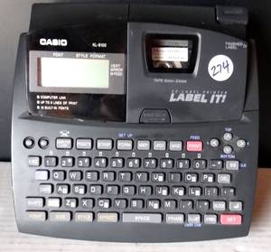 lot 274 image: Casio EZ Label Printer KL-8100 Plus High Performance Large Display - COMPS $50