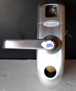lot 286 image: BioAxxis L101L113 Fingerprint Door Lock - RETAIL $129.95