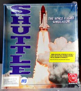 lot 293 image: VINTAGE 1991 Space Shuttle Flight Simulator - Virgin Game for PC - 3.5 Floppy Disc