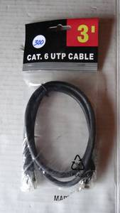 lot 300 image: 3 FOOT CAT 6 UTP CABLE - NIP