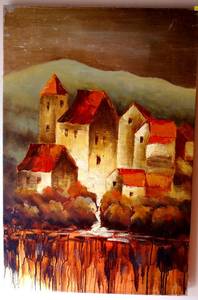 lot 66 image: UNIQUE STYLE AND TEXTURE - ORIGINAL OIL PAINTING ON CANVAS - MEASURES 24 X 36
