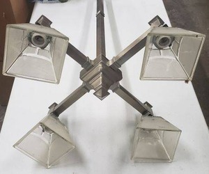 lot 48 image: Metal Frame Hanging Chandelier