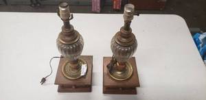 lot 52 image: Pair of Lamps with Coffee Beans inside