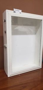 lot 56 image: Glass Front Locking Display Cabinet with Keys