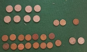 lot 91 image: Buffalo Nickels, Wheat Pennies, Gold-Plated Pennies and an Indian Head Penny