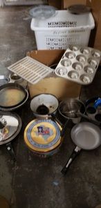lot 225 image: Pots and Pans, Mini Double Broiler, Mini Baking Sheets and More