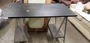 lot 188 image: Laminated Work Table with Metal Frame