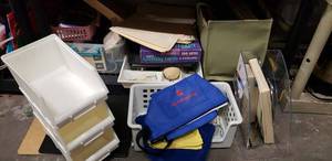 lot 242 image: Office Supplies, Greeting Card Kit, Portable File Holder and More