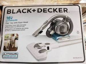 lot 179 image: Black & Decker 16V Lithium Vac with Floor Head Minus the Extention Rods