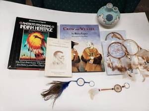 lot 181 image: Indian Heritage Books, Dream Catchers and Pottery from Arizona with 22K Gold