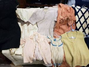 lot 229 image: Vintage Handmade Clothing, Includes Toddler Coat from early 1900s, see Pictures
