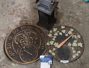 lot 201 image: Outdoor Metal Temperature Gadges, Stinger Electric Bug Zapper and Rain Poncho