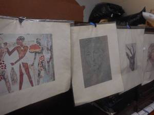 lot 162 image: Limited Edition Collector Prints as shown Tribute to Pharoh, Credi An Old Man, Durer Head of a Roebuck, and Cranach Man in a Wide-Brimmed Hat