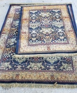 lot 156 image: Lisbon Sapphire Large Area Rug 55x710 and matching 45x67 rug