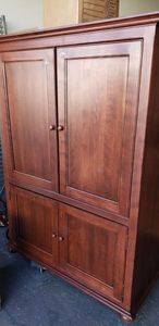 lot 141 image: TV Armoire with Side Retractable Doors
