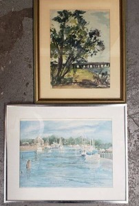 lot 245 image: Watercolor Prints