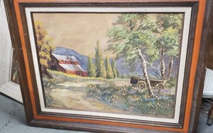lot 97 image: Oil Painting by Berta Mae Widmann 24x18 plus Frame