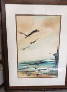 lot 98 image: Signed Watercolor Painting by Virginia Dicken