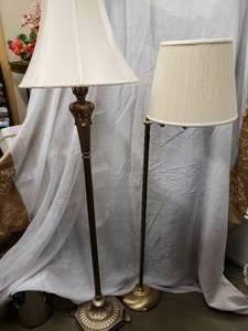 lot 108 image: Two Column Floor Lamps