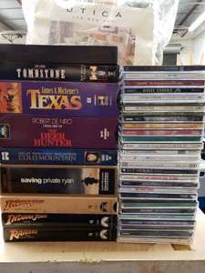 lot 118 image: VHS movies and CDs, see pictures