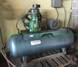 lot 2 image: American air compressor 80 gallon tank model 5Z404A