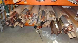 lot 20 image: Large selection of fabric rolls.  Generous quantity.  Patterns vary.
