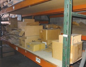 lot 41 image: Large quantity of packaging supplies including boxes and poly bags